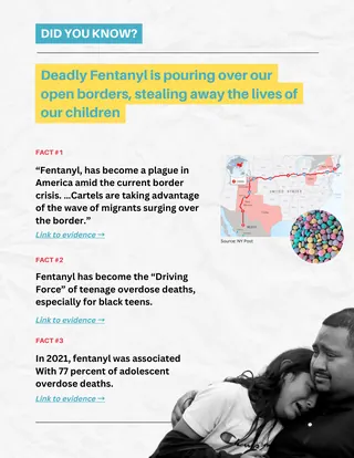 First page of Deadly Fentanyl is Pouring Over Our Borders and Stealing the Lives of our Children