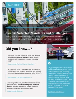 First page of Electric Vehicles: Mandates and Challenges