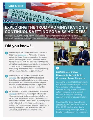 First page of Exploring the Trump Administration’s Continuous Vetting for Visa Holders