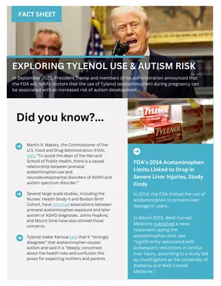 First page of Exploring Tylenol Use and Autism Risk