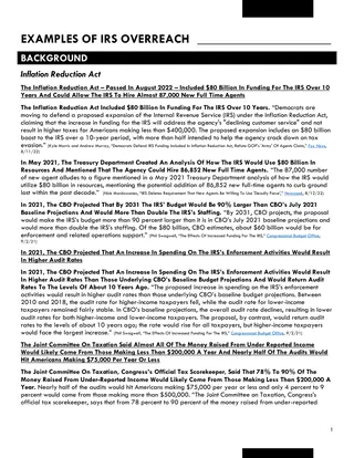 First page of IRS Overreach