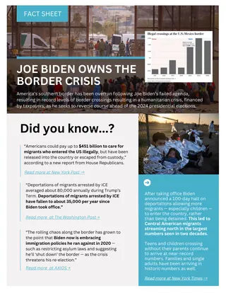First page of Joe Biden Owns the Border Crisis
