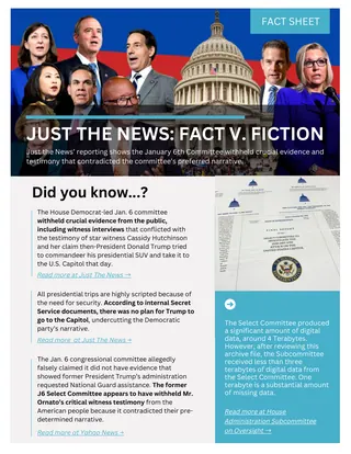 First page of Just The News: Fact v. Fiction