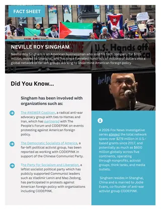 First page of Neville Roy Singham