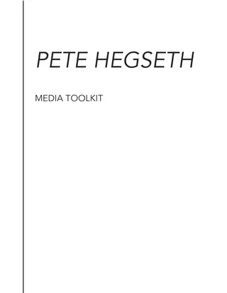 First page of Pete Hegeseth Media Toolkit