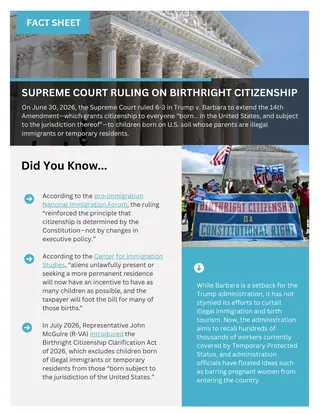 First page of Supreme Court Ruling on Birthright Citizenship