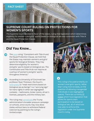 First page of Supreme Court Ruling on Protections for Women’s Sports