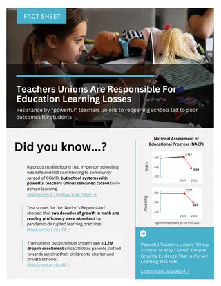 First page of Teachers Unions are Responsible for Education Learning Losses