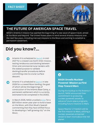 First page of The Future of American Space Travel