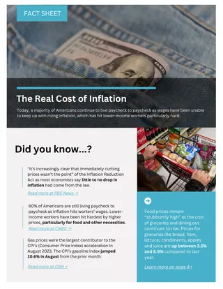 First page of The Real Cost of Inflation