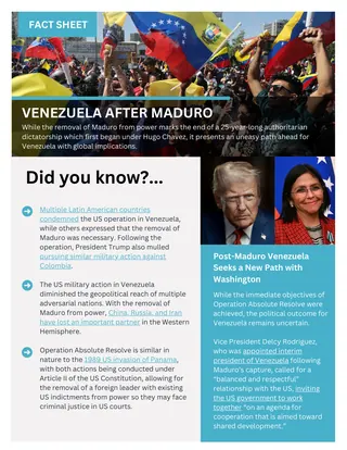 First page of Venezuela after Maduro