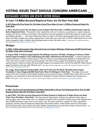 First page of Voter Issues Concerning to Americans