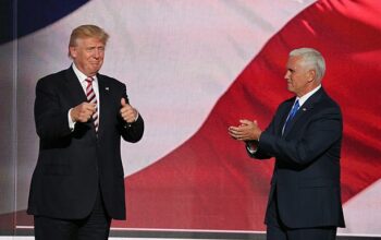 Donald Trump and Mike Pence at Rally