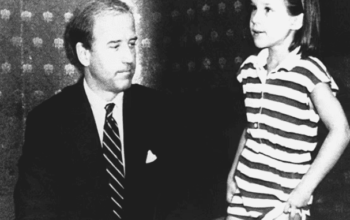 Joe biden and young daughter ashley jackson black and white photo