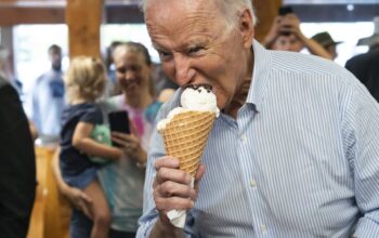 Joe Biden eating ice cream