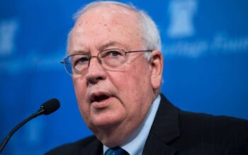 Kenneth Starr, former independent counsel, participates in a discussion at The Heritage Foundation titled 